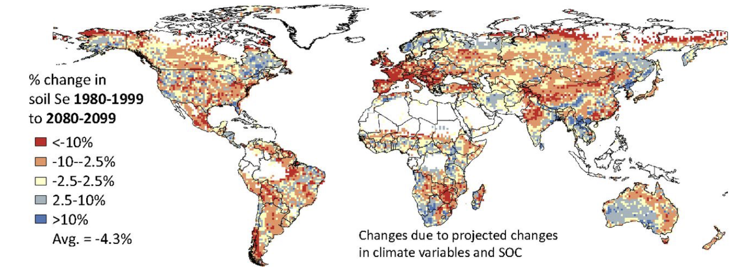 Soil Se change, from Jones et al. (2017)